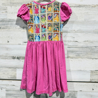KPea Disney Princess Portrait Dress Girls 12 Pink Short Sleeve Boutique EUC4