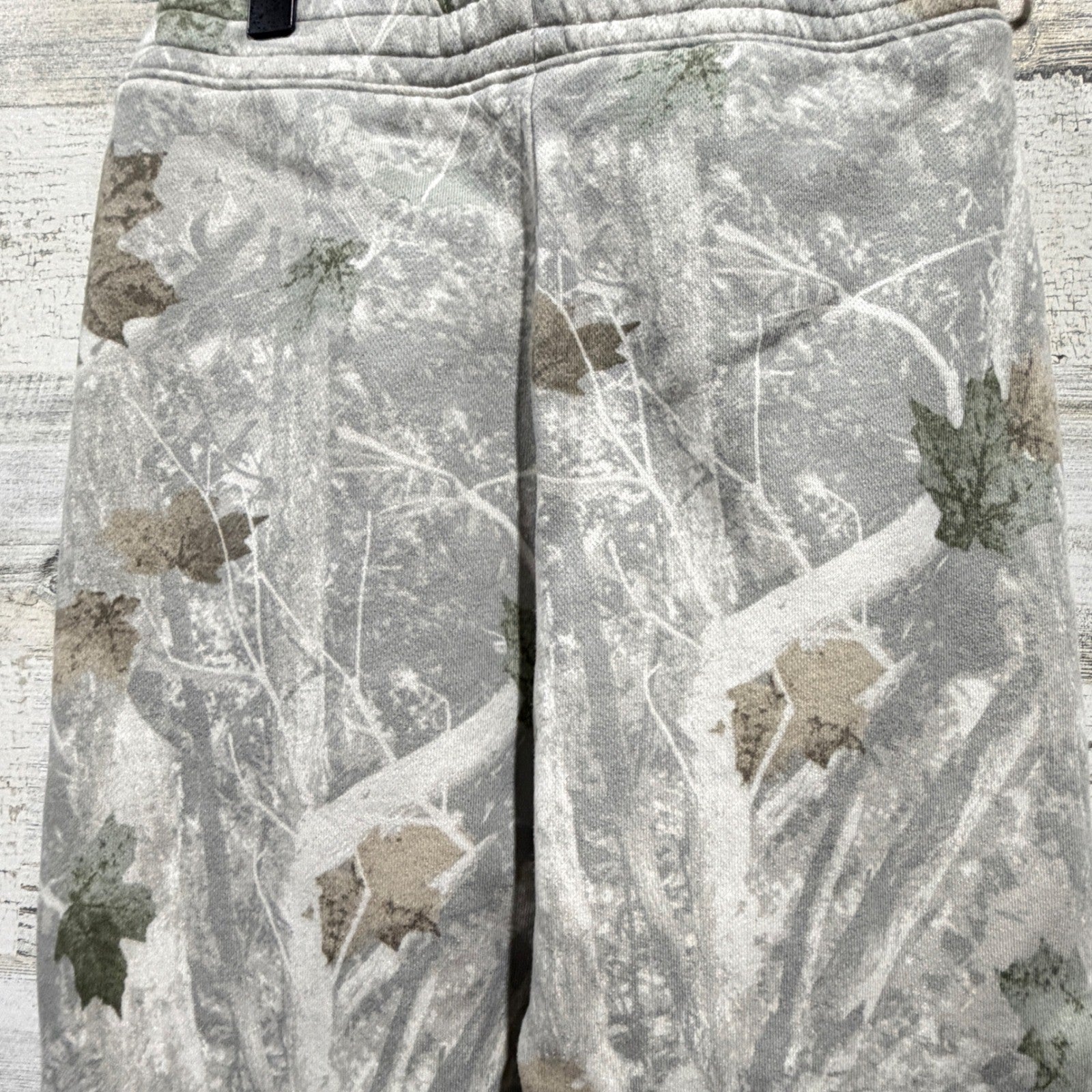 Abercrombie Kids Sweatpants Boys 7/8 Grey Camo Leaf Joggers EUC3