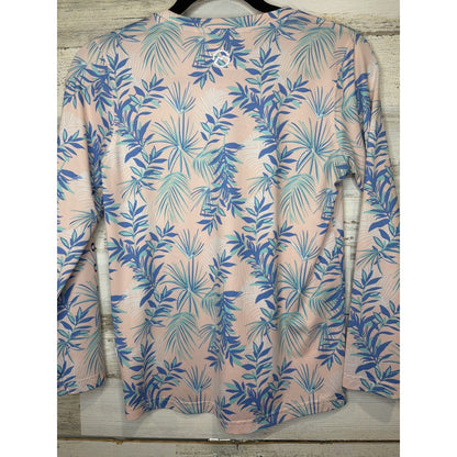 Magellan Rash Guard Girls Size M 8-10 Pink Blue Tropical Fish Gear EUC3