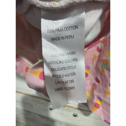 James and Lottie Dress Girls 6 Pink Ice Cream Pima Cotton Preppy EUC3