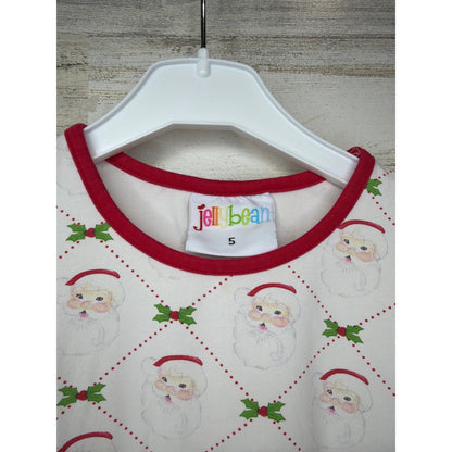 Jellybean Nightgown Girls Size 5 White Santa Claus Ruffle Holiday Christmas1