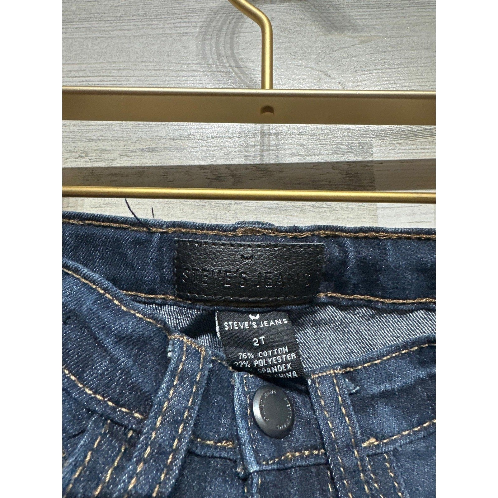 Steve's Jeans Denim Pants Boys 2T Dark Wash Adjustable Waist Classic1
