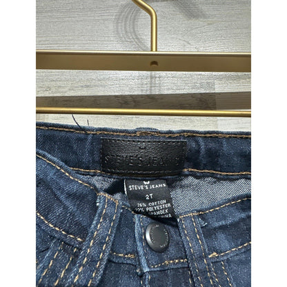 Steve's Jeans Denim Pants Boys 2T Dark Wash Adjustable Waist Classic1