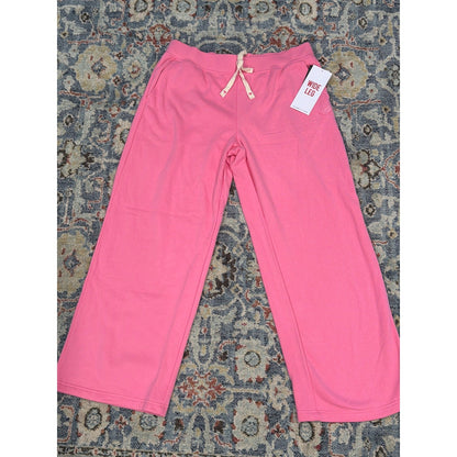 Celebrity Pink Wide Leg Pants Women XXL Pink Fleece Drawstring Barbiecore NWT0