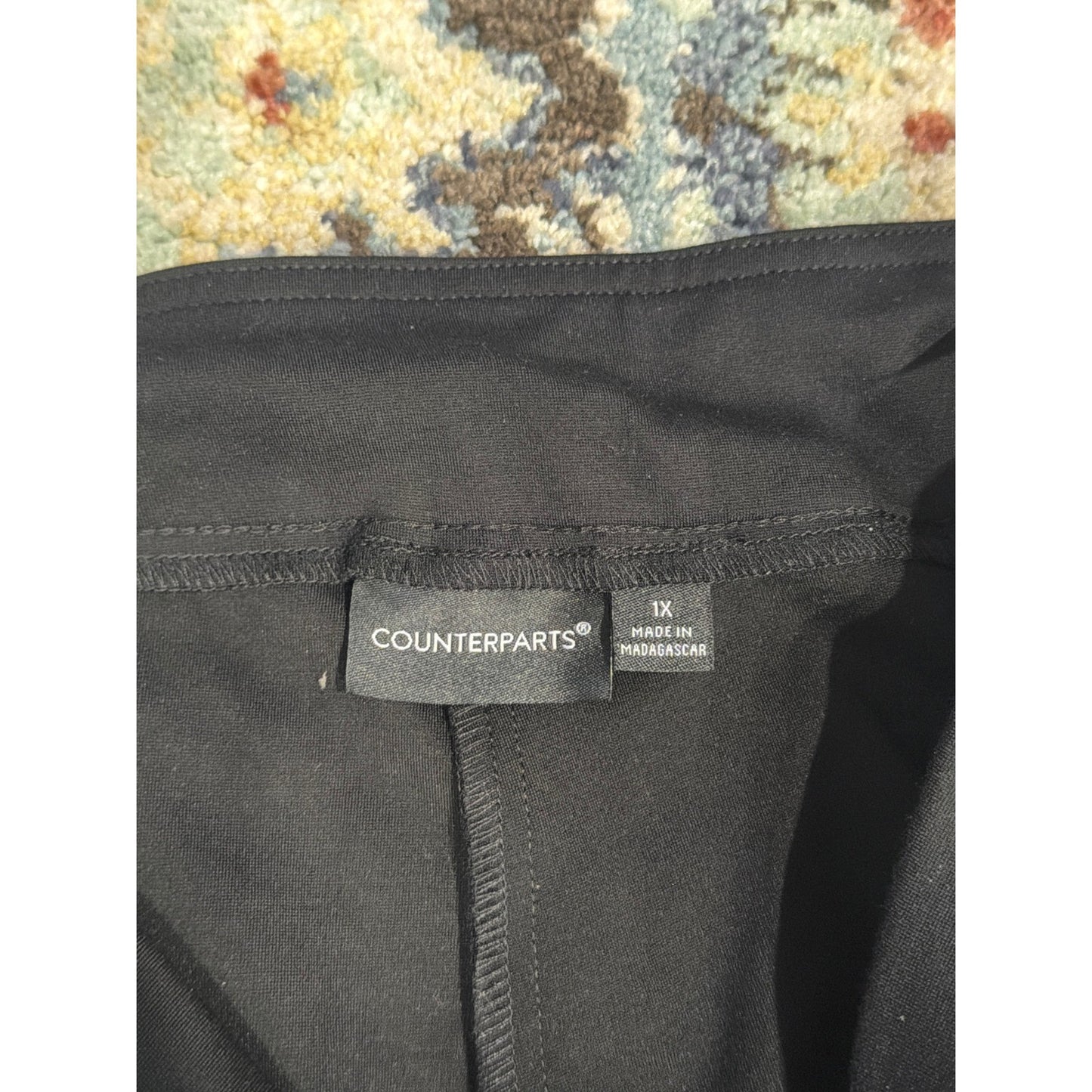 Counterparts Dress Pants Women 1X Black Pull On Bootcut Career Office NWT1