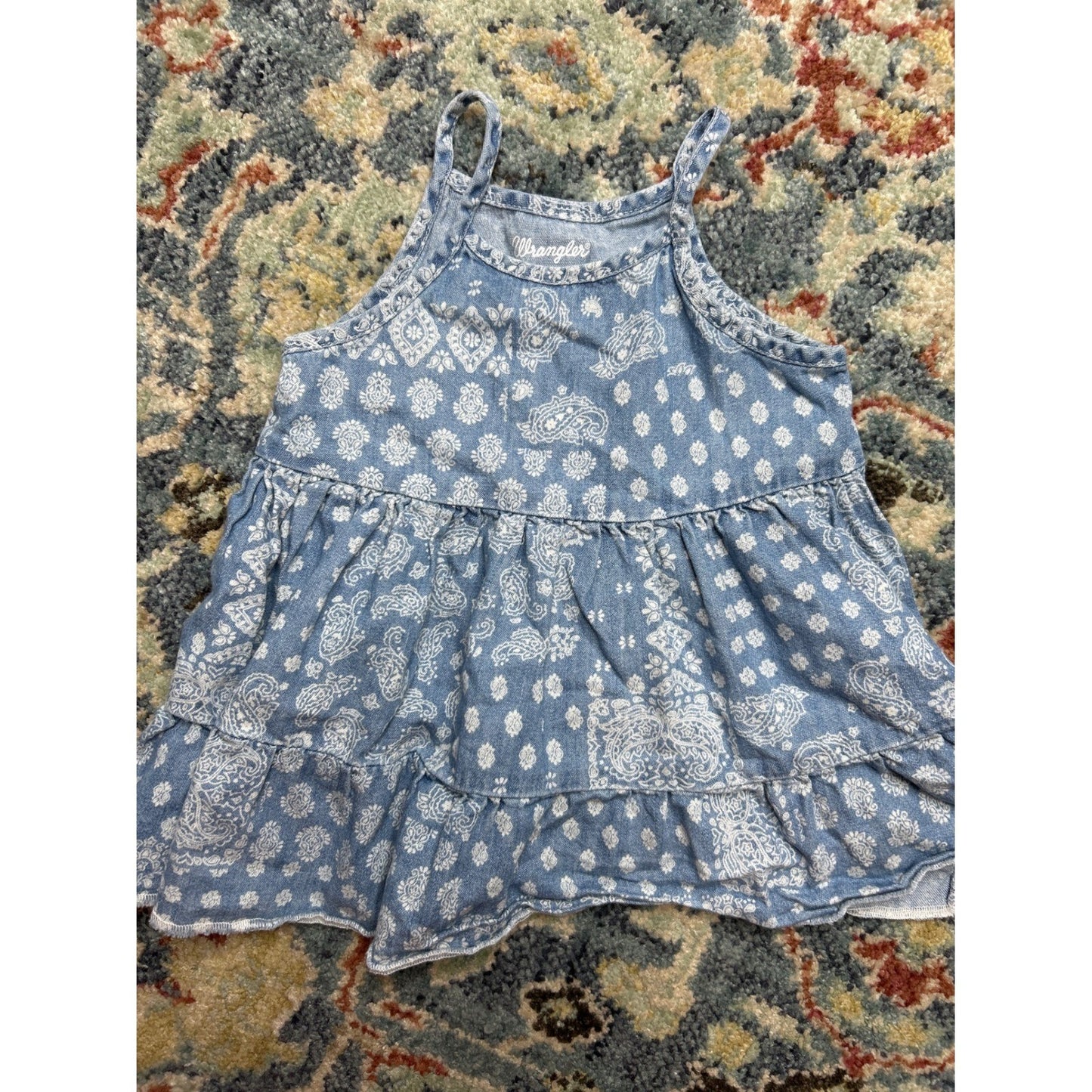 Tommy Hilfiger Wrangler Dress Romper Bundle Baby Girl 6-9M Red Blue2