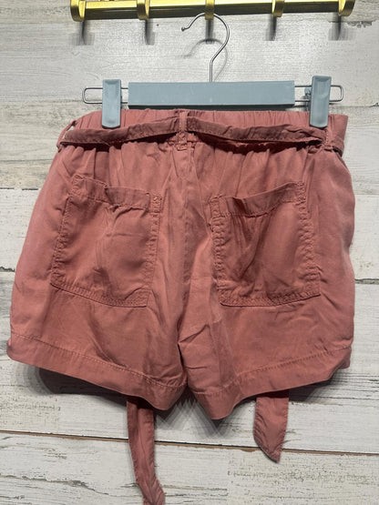 Copper Key Paperbag Shorts Girls M Mauve Pink Elastic Waist Tie Belt EUC1