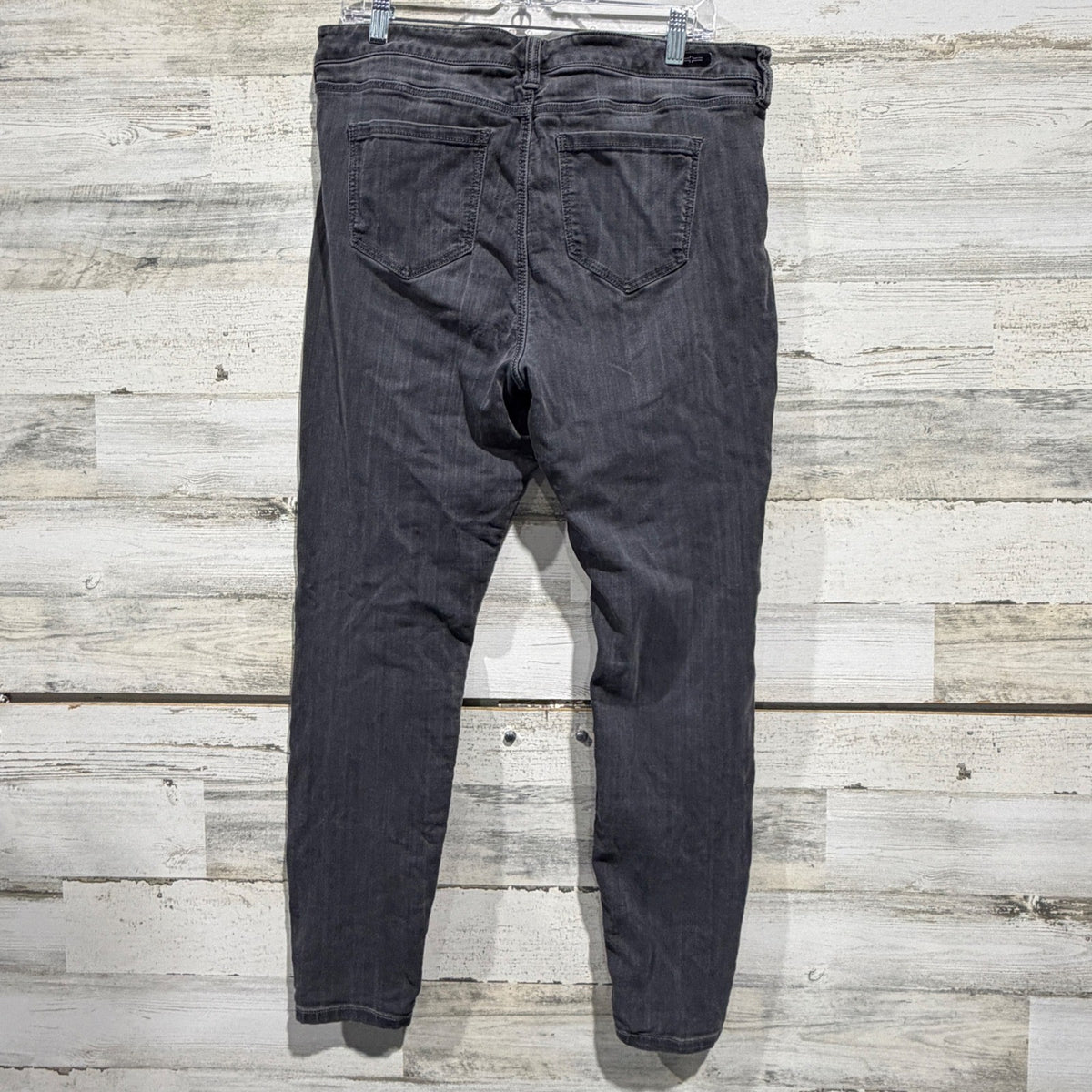 Liverpool The Skinny Jeans Women 16 Black Cotton Blend Faded Denim Casual4
