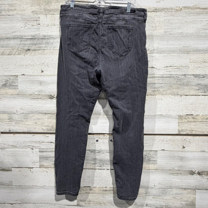 Liverpool The Skinny Jeans Women 16 Black Cotton Blend Faded Denim Casual4