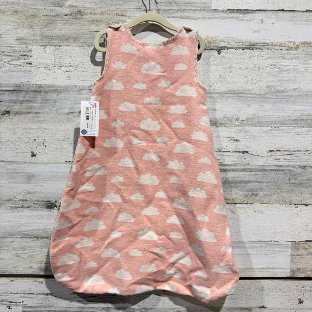 David Fussenegger Sleep Sack Girls 0-12M Pink Cloud Flannel Sleepy NWT1