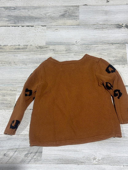 Old Navy Sweater Toddler 3T Brown Leopard Print Pullover EUC1