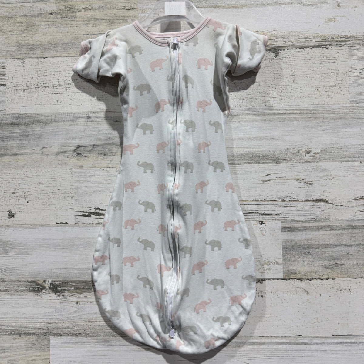 Amazing Baby Swaddle Sack Girls 3-6M Pink Elephant Transitional *Flawed0