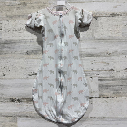Amazing Baby Swaddle Sack Girls 3-6M Pink Elephant Transitional *Flawed0