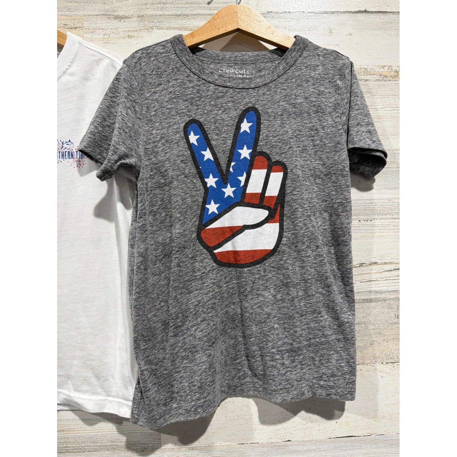 Southern Tide Crewcuts T-Shirt Bundle Boys 6-7 White Gray Patriotic Preppy EUC7
