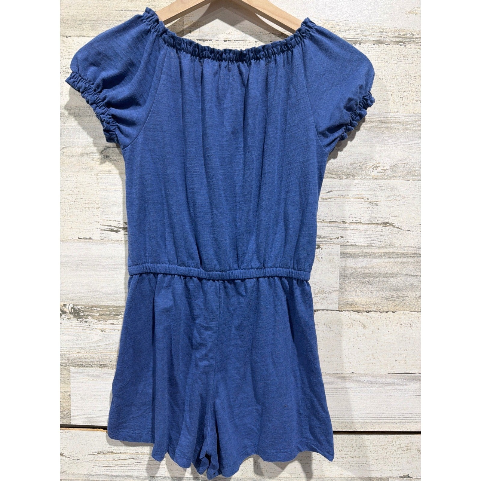 Art Class Old Navy Romper Bundle Girls 10/12 Blue Striped Summer Boho EUC4