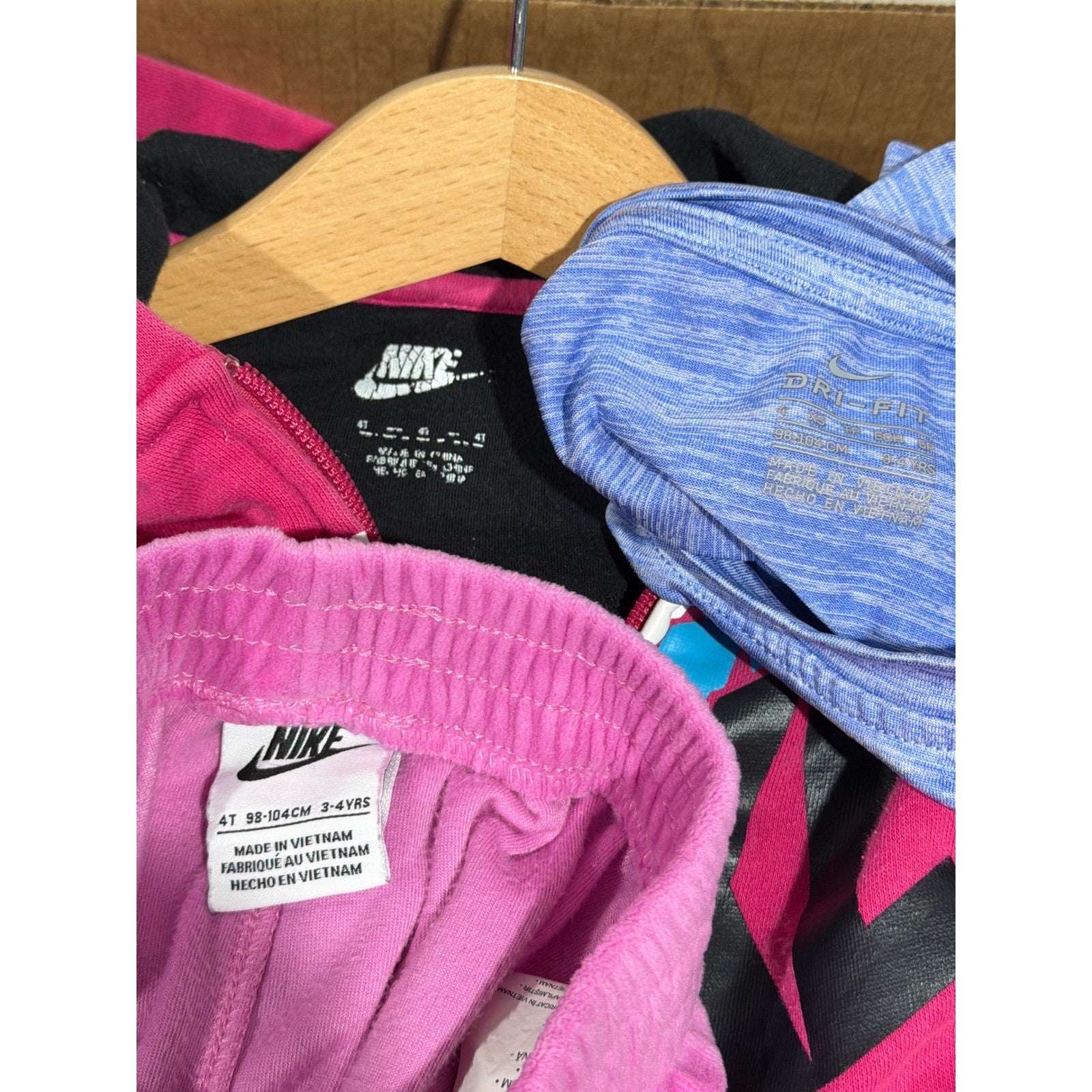 Nike Hoodie Shirt Pants Bundle Girls 4T 4 Pink Blue Athletic Gorpcore EUC7