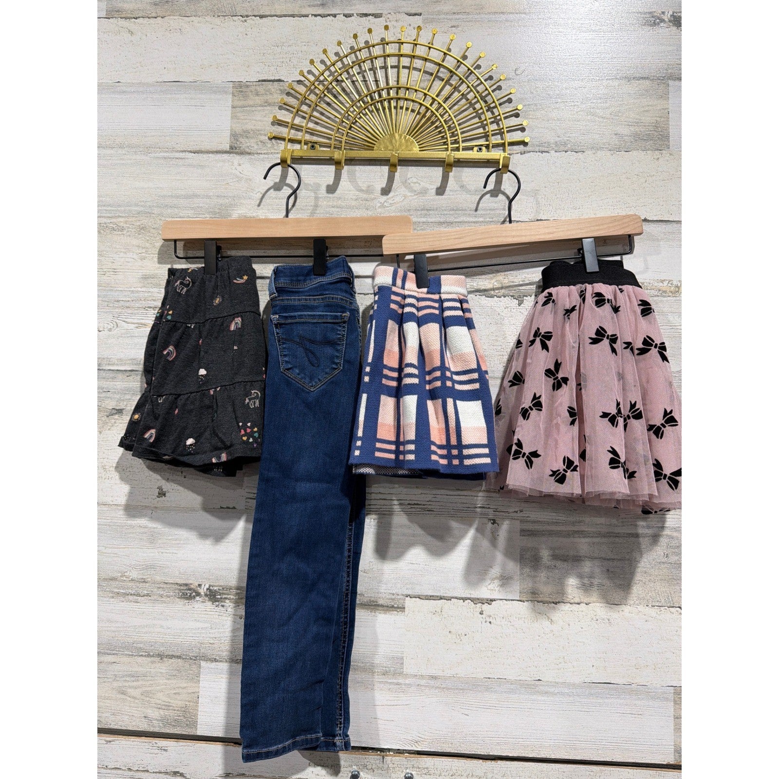 Jordache Jeans Skirts Skort Bundle Girls 6 Slim / 6 Denim Tulle EUC0