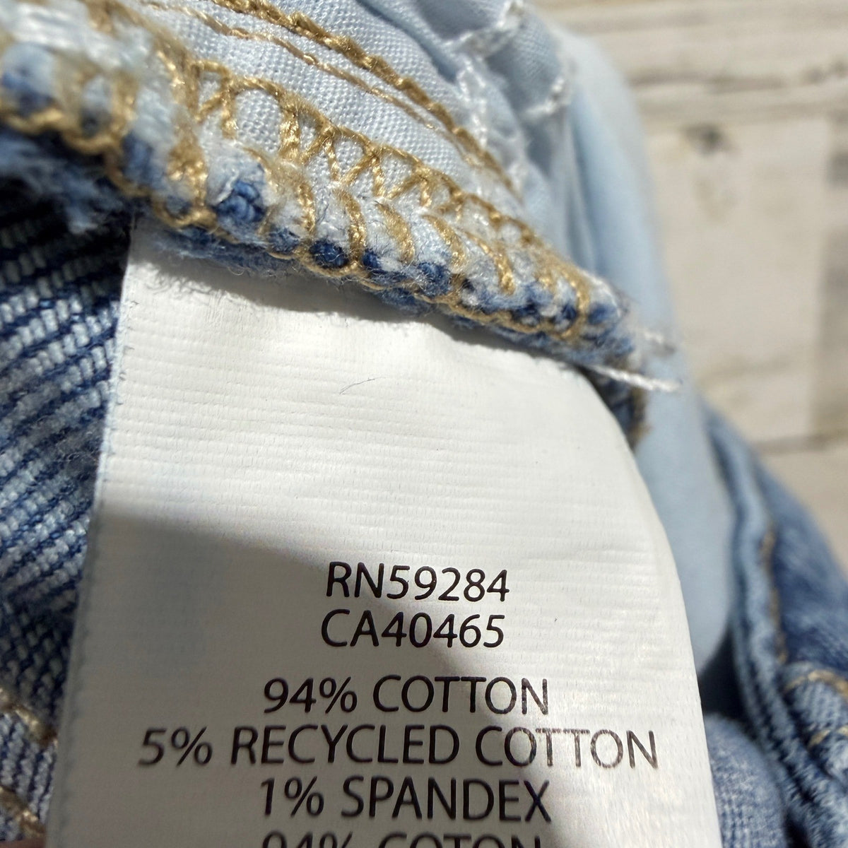 Sugar & Jade Distressed Straight Jeans Girls 8 Blue Cotton Denim Y2K6