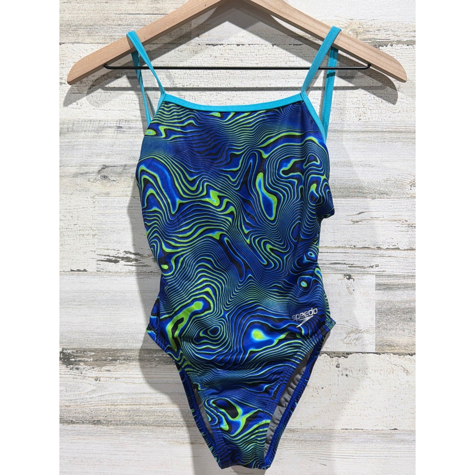 Speedo Swimsuit Women 26 Psychedelic Endurance+ Training One Piece EUC0