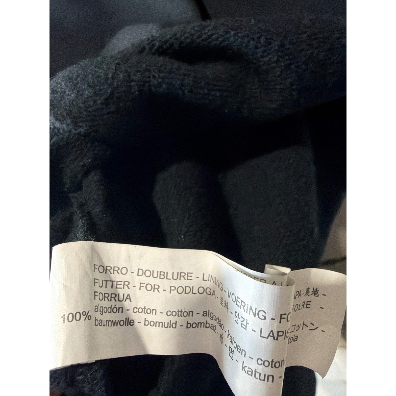 Zara Hoodie Women Large Black Manhattan NYC Cropped Boxy Streetwear EUC4