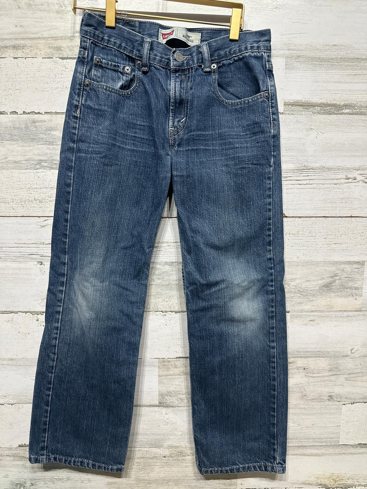 Levi's 550 Relaxed Fit Jeans Boys 12 Regular Blue Medium Wash Denim GUC0