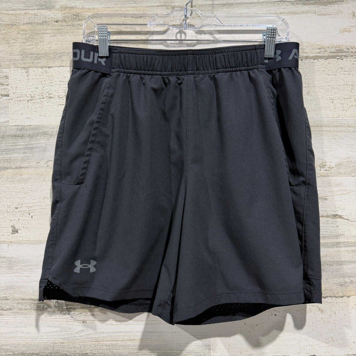 Under Armour Vanish Woven Shorts Men L Black Polyester Athletic Training EUC0