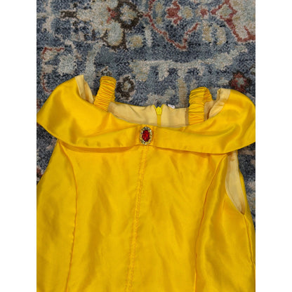 Belle Inspired Costume Girls Fits 6-7 (Marked 130) Yellow Princess Dress Up Gown1