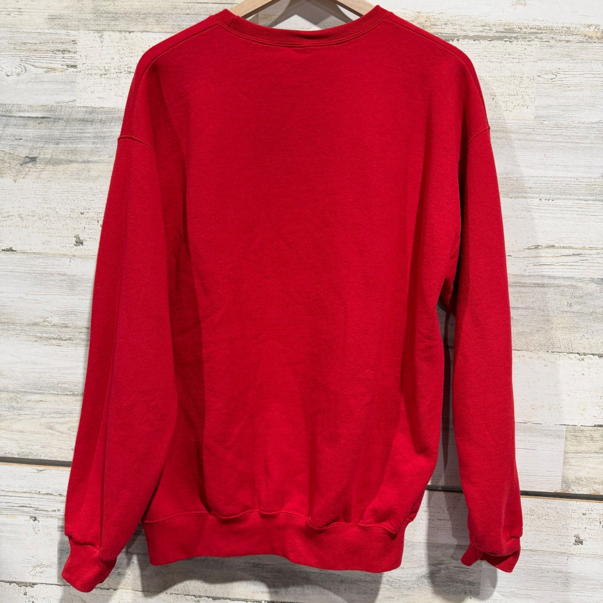 Jerzees Sweatshirt Women Large Red Merry Christmas Graphic Holiday GUC*4