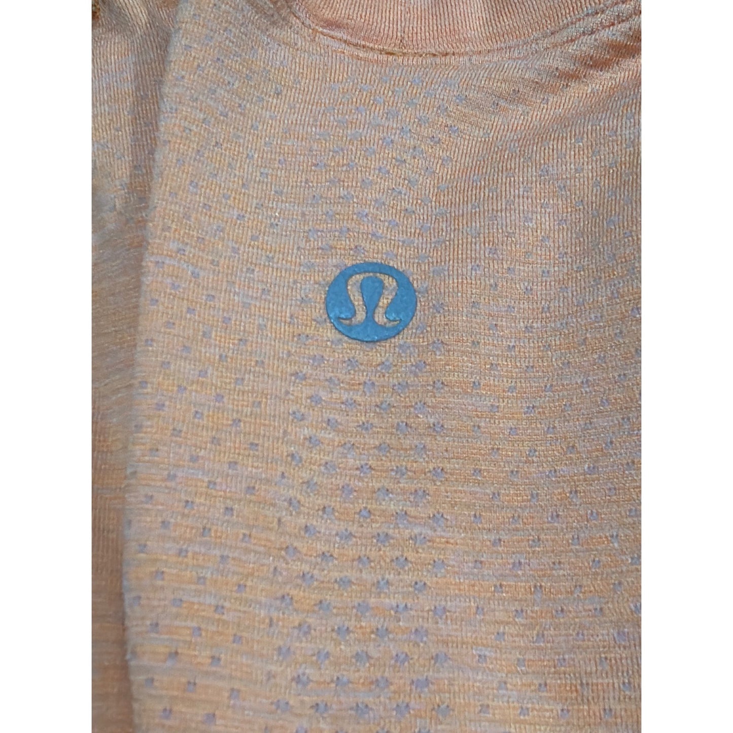 Lululemon Swiftly Tech Short Sleeve Women 14 Orange Mesh Knit Athletic GUC8