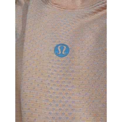 Lululemon Swiftly Tech Short Sleeve Women 14 Orange Mesh Knit Athletic GUC8