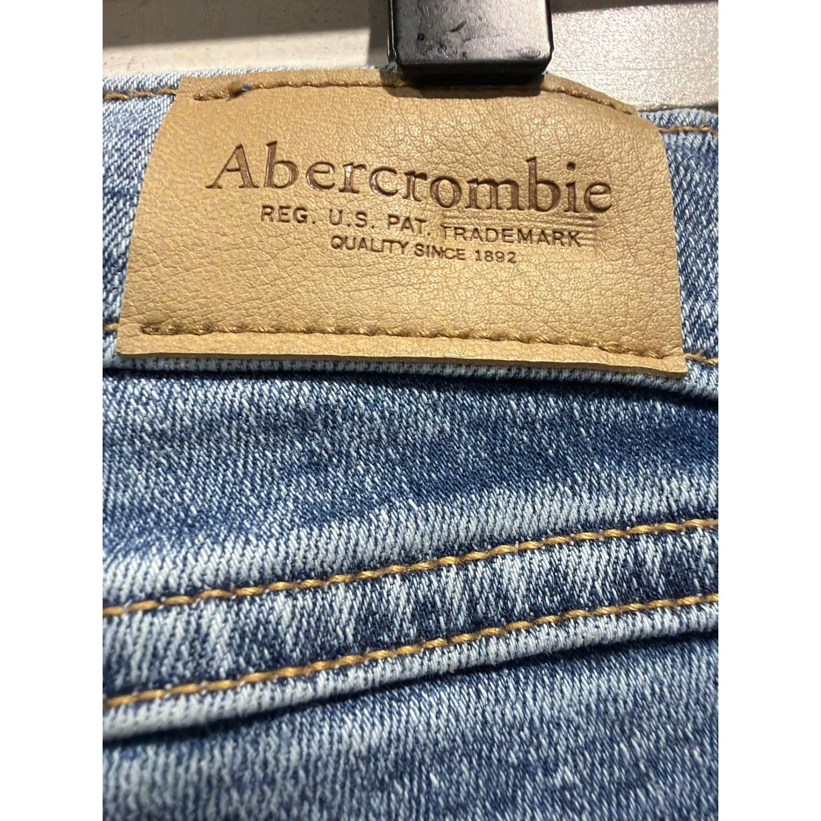 Abercrombie Kids Flare Jeans Girls 7/8 Blue High Rise Released Hem EUC4