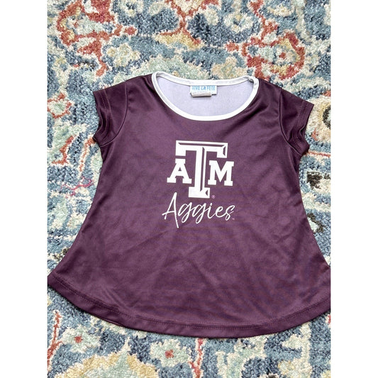 Vive La Fete Texas A&M Aggies Top Girls 12m Maroon Short Sleeve Graphic GUC0