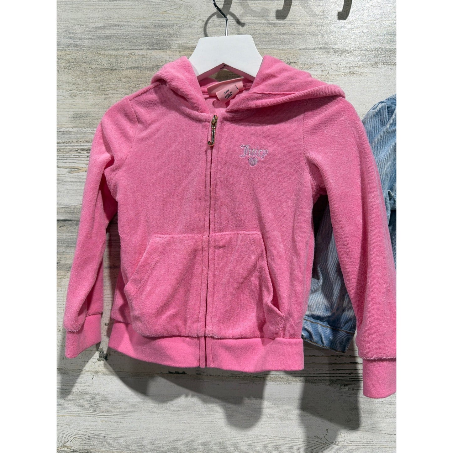 Juicy Couture 7 For All Mankind Jackets Girls 18M 24M Pink Blue Girly Bows3