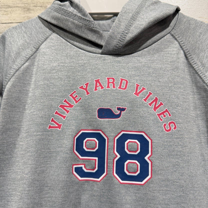 Vineyard Vines Performance Hoodie Boys 4T Gray Graphic Preppy EUC1