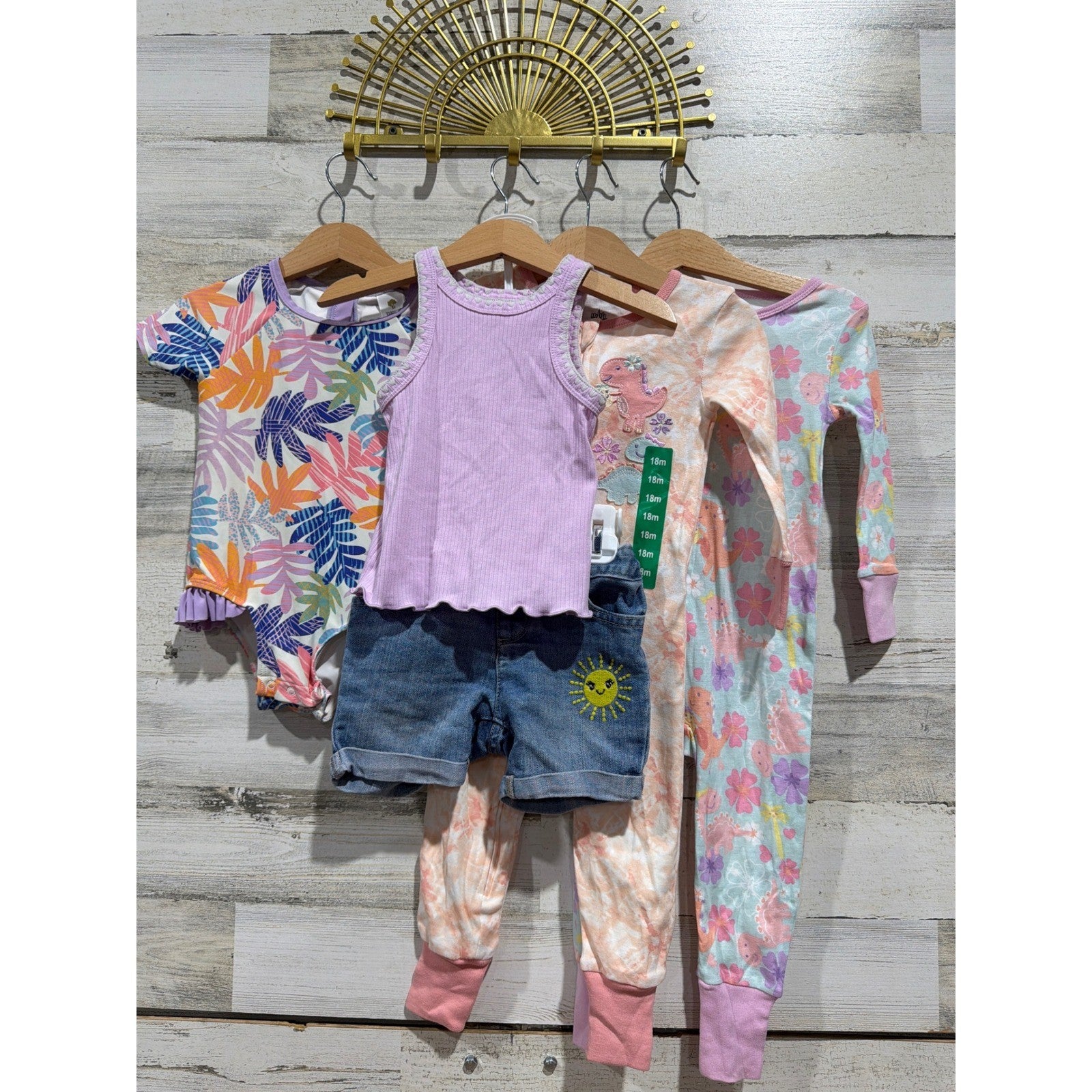 Tucker Tate Cat&Jack Childrens Place Summer Bundle Girls 18-24M Swim Play Sleep0