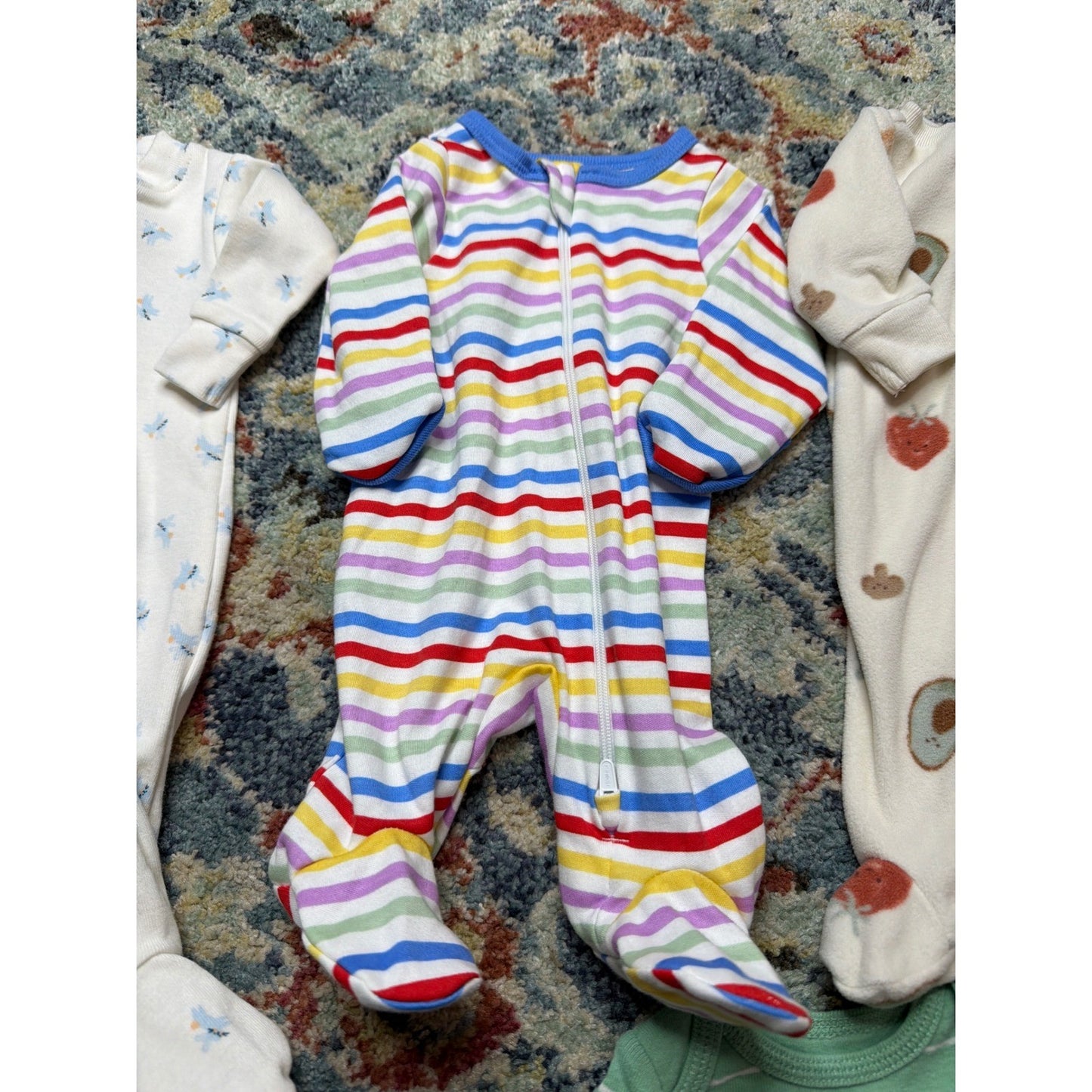 Preemie 7 Piece Baby Clothing Bundle Animals Stripes Veggie4