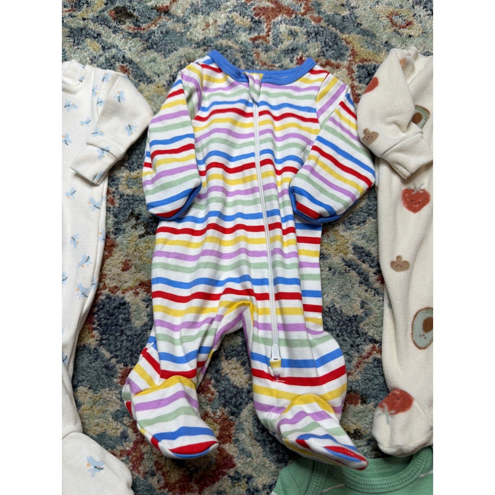 Preemie 7 Piece Baby Clothing Bundle Animals Stripes Veggie4