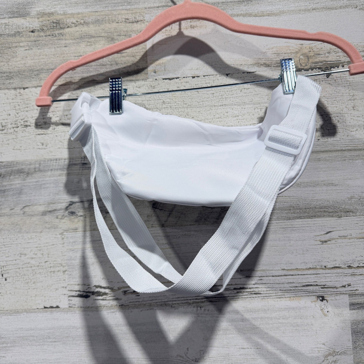 Patched Smiley Rainbow Fanny Pack Belt Bag Girls OS White Polyester Retro EUC2