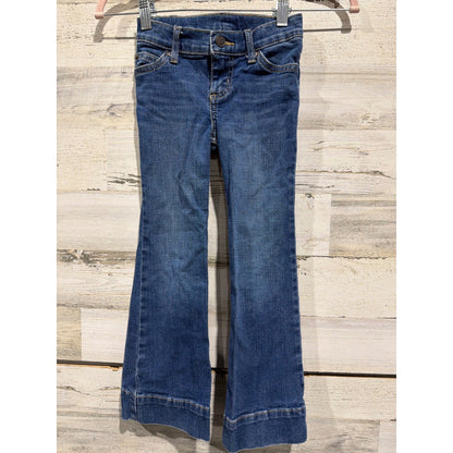 Wrangler Bootcut Jeans Girls Size 5 Blue Adjustable Waist Western Classic EUC0