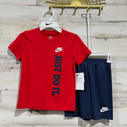 Nike 2-Piece Set Boys Size 6 Red Navy Just Do It Graphic Mesh Shorts NWT0