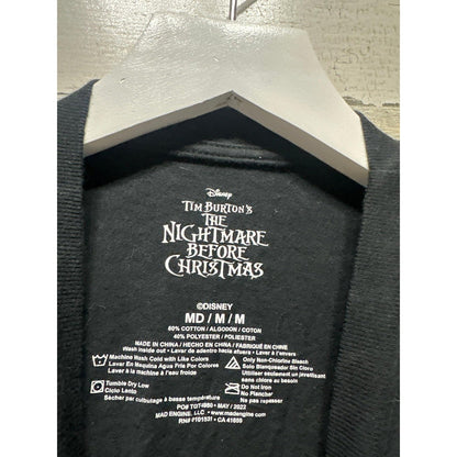 Disney Nightmare Before Christmas T-Shirt Boys Youth Medium Black Jack Bats EUC1
