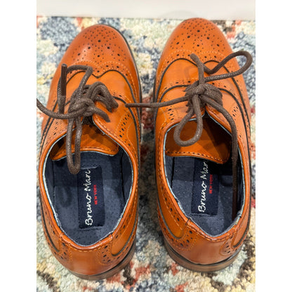 Bruno Marc Oxford Shoes Toddler 10 Brown Wingtip Brogue Formal *Flawed6