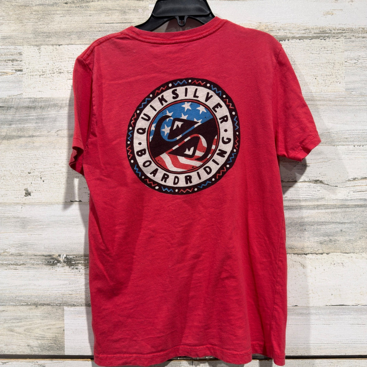 Quiksilver T-Shirt Boys L Red Graphic Boardriding Surf Casual3