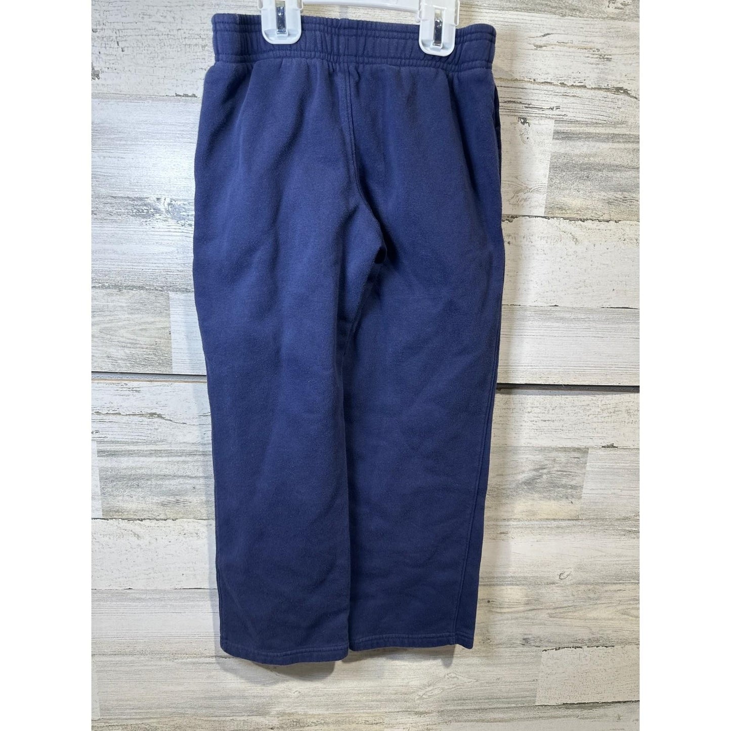 Under Armour Fleece Sweatpants Kids Size Youth Small Navy Blue Logo Joggers GUC2