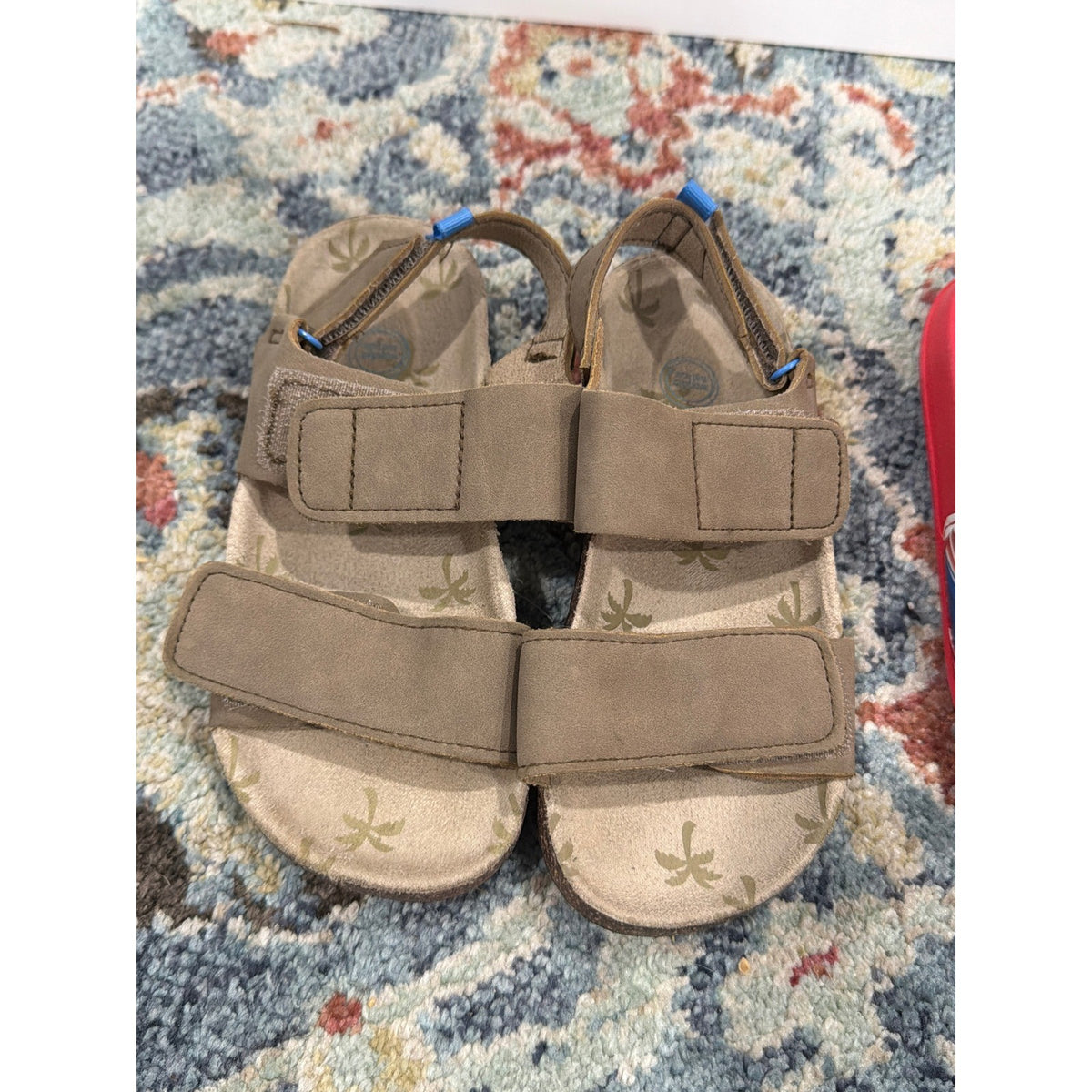 Wonder Nation Spider-Man Sandal Slide Bundle Boys 12 Red Tan Casual EUC1