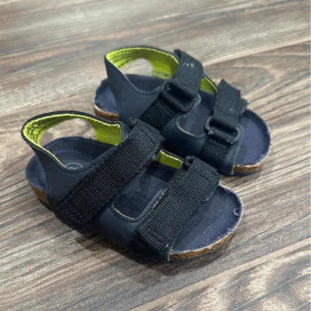 Cat and Jack Sandals Boys Size 6 Toddler Navy Blue Hook and Loop Strappy0