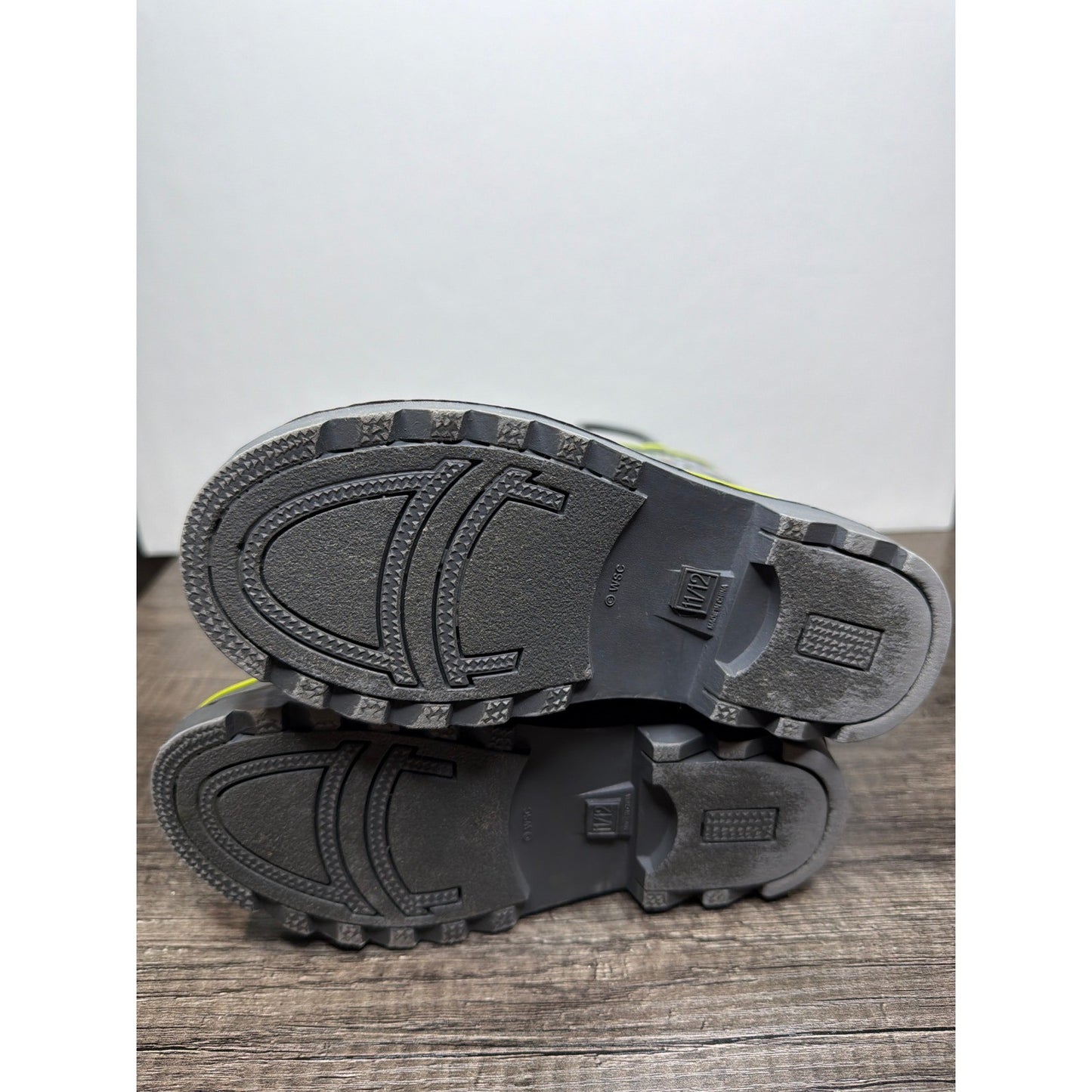 Western Chief Rain Boots Boys 11/12 Gray Monster Truck Camo Waterproof EUC4