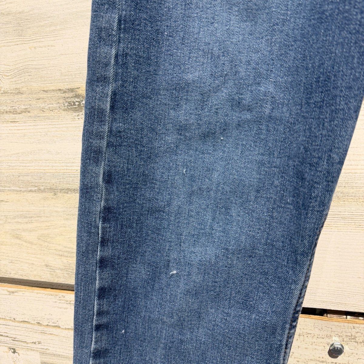 Wrangler Relaxed Boot Cut Jeans Men 30x30 Blue Denim Stretch Western Work GUC3