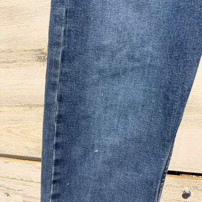 Wrangler Relaxed Boot Cut Jeans Men 30x30 Blue Denim Stretch Western Work GUC3
