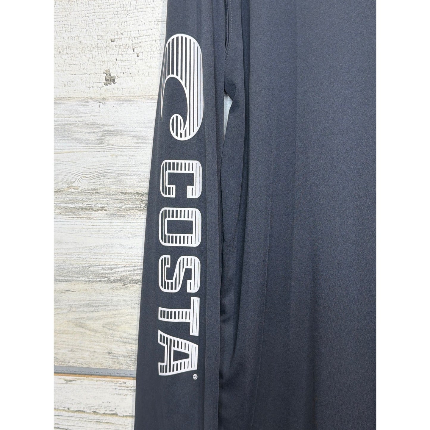 Costa Del Mar Performance Shirt Men XXL Gray Long Sleeve Rashguard Fishing EUC1